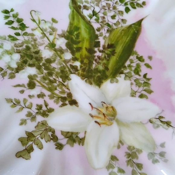 Antique Limoges  Lily Cabinet Plate Square Serving Tray Platter Victorian 1891 - Picture 3 of 8